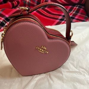 Coach heart shaped purse
